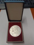 AMS - MEDALIE INSITUTUL DE CERCETARI SI MODERNIZARI - ENERGETICE, 30 ANI 1960 - 1990, ALUMINIU, CU CUTIE