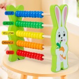 Socotitoare Iepuras din lemn educativa pentru copii,17.5x5x16 cm