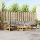 vidaXL Set de canapele de exterior cu pernă 5 pcs Alb și gri deschis 3386140