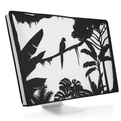 Husa pentru monitor de 24-26 inch, Kwmobile, Negru/Alb, Textil, 43618.18 foto