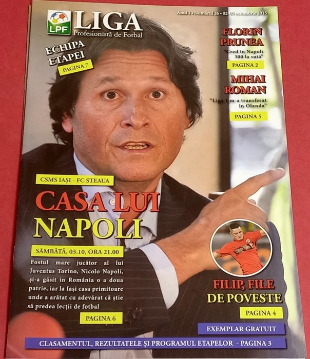 Program fotbal LPF nr. 26 (02 - 05.10.2015) CSMS IASI - STEAUA BUCURESTI