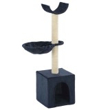 Cumpara ieftin Ansamblu pisici, stalpi cu funie de sisal, 105 cm, albastru