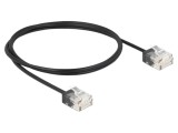 Patch cord U/UTP Cat 6 RJ45, 1 m, ultra slim, negru