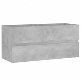 Dulap de chiuvetă, gri beton, 100x38,5x45 cm, PAL