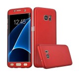 Husa Fullbody Elegance Luxury Red pentru Samsung Galaxy S7 Edge acoperire completa 360 grade cu folie de protectie gratis, Flippy