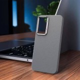 Cumpara ieftin Husa Samsung S25+ s936 Silicon Vegan Leather Gri