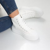 Cumpara ieftin Sneakers dama albi din piele ecologica textil Aylin, 37