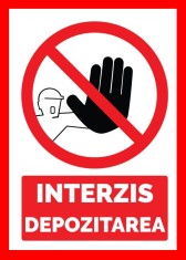 Placuta interzis depozitarea foto