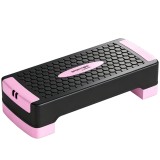 SPORTNOW Step Aerobic Reglabil pe 2 Niveluri cu 2 Benzi de Rezistență, Roz | Aosom Romania