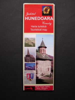Harta turistica Judetul Hunedoara foto