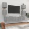 vidaXL Set dulapuri TV, 6 piese, gri sonoma, lemn prelucrat