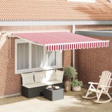 vidaXL Cortina Retractabilă Roșu și Alb 350 x 250 cm 3330270