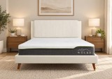 Cumpara ieftin Pat Lyra 180x200 cm Tapitat Catifea Crem cu Somiera Inclusa