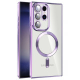 Cumpara ieftin Husa pentru Samsung Galaxy S22 Ultra 5G, Techsuit Luxury Crystal MagSafe, Light Purple