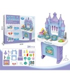 Cucina Mare pentru Copii Castel cu Apă 34 Piese