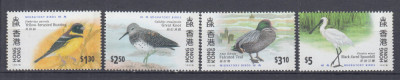 HONG KONG 1997 FAUNA PASARI MIGRATOARE SERIE MNH foto