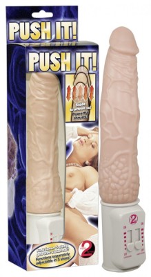 Vibrator Realistic Push It, Bej, 27.5 cm foto