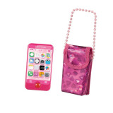 Jucarie Telefon mobil pentru copii, cu sunet, Husa inclusa, Roz, Fete, 18x23.5 cm, ATU-086602