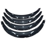 Set 4 Protectie Aripa Auto Universale Overfendere Carbon, Diametru 81 cm, Latime 8.5 cm