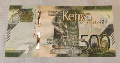 Kenya - 500 Shillings / Shilingi (2019) foto
