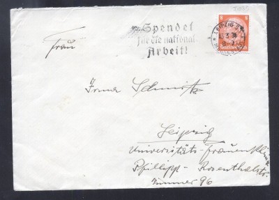 Germany REICH 1934 Postal History Rare Cover Leipzig D.685 foto