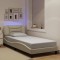 Gossi cadru de pat cu lumini led, crem, 90x190 cm, textil