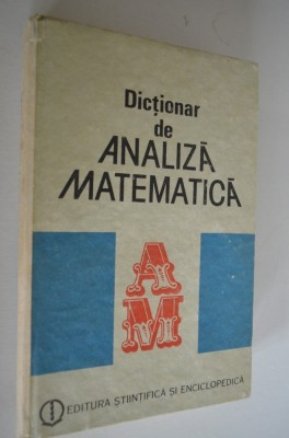Dictionar de analiza matematica - 1989 foto