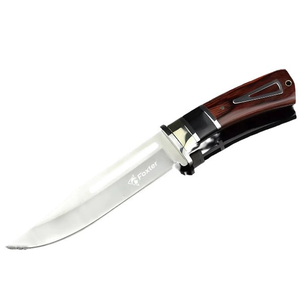 Cutit de vanatoare militar Finka Foxter, 27 cm, otel si lemn, teaca inclusa