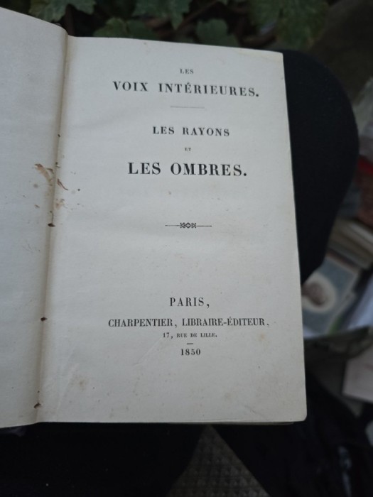 Les Voix Int&eacute;rieures, Les Rayons et Les Ombres - Necunoscut