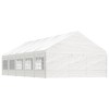 Gossi foisor cu acoperis, alb, 11,15x5,88x3,75 m, polietilena