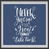 Stickere citate motivationale - Never give up