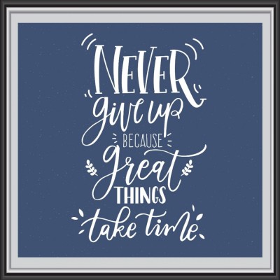 Stickere citate motivationale - Never give up foto
