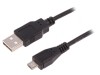 Cablu USB 2.0 A la Micro B 1m Negru, QOLTEC