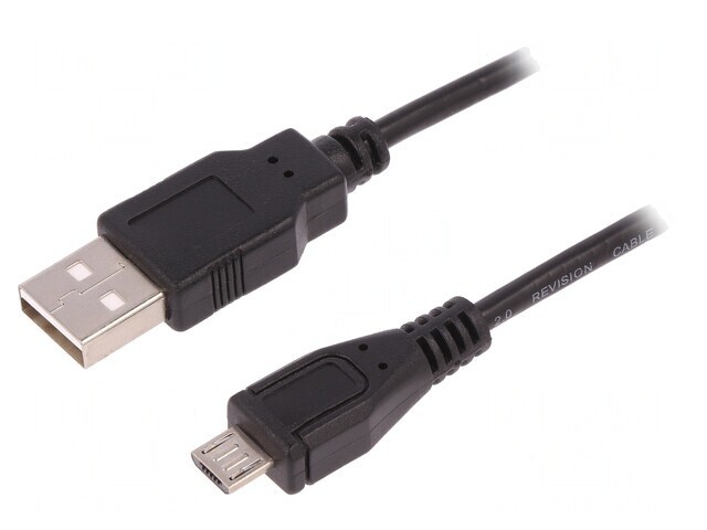 Cablu USB 2.0 A la Micro B 1m Negru
