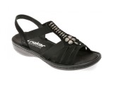 Cumpara ieftin Sandale RIEKER negre, 60806, din piele ecologica