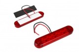Lampa Pozitie LED Auto, Camion, Remorca, 6 LED Rosii, 12V/24V, 128mm x 20mm