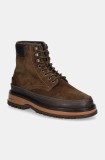 Gant pantofi de piele intoarsa Clafton barbati, culoarea maro, 29643741 G42