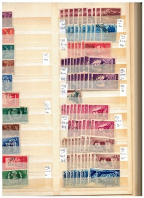 Romania - Lot timbre stampilate anii 1950-1960 in clasor, cu multe dubluri foto