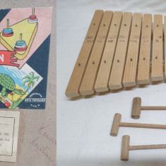 XILOFON in cutia originala - Jucarie muzicala romaneasca de colectie anul 1960