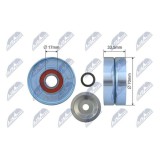 Rola intinzator curea transmisie Nissan Navara Np300 (D40) 3.0dci 2010-, Pathfinder 3 (R51) 3.0dci 2010-, 11955-5X20B