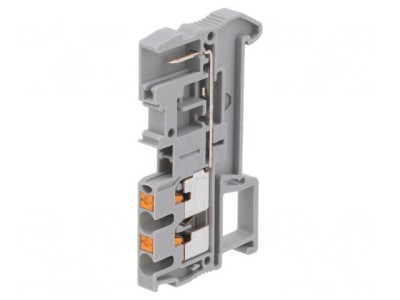 Conector &amp;Icirc;mbinare Șine 0,14-4mm2 3 Borne Gri Push-In foto