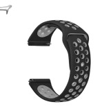Curea silicon compatibila Samsung Galaxy Watch Ultra, Negru/Gri