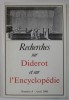 RECHERCHES SUR DIDEROT ET SUR L &#039;ENCYCLOPEDIE , REVUE SEMESTRIELLE , NUMERO 8 , AVRIL 1990