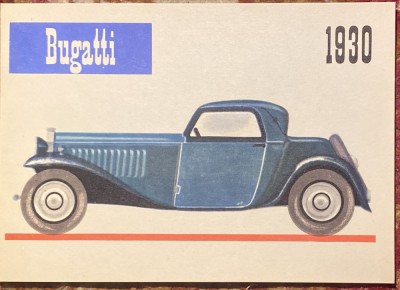 BUGATTI 1930 CARTE POSTALA NECIRCULATA foto