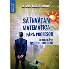 Sa invatam matematica fara profesor. Clasa a 10-a profil tehnologic - Gheorghe Adalbert Schneider foto