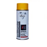Vopsea Spray Etriere Frane Brilliante Galben RAL 1023, 400ml. Rezistenta 150 grade C. Tuning auto-moto, protectie coroziune si zgarieturi