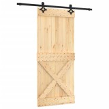 Cumpara ieftin Usa glisanta cu set feronerie, 90x210 cm, lemn masiv de pin