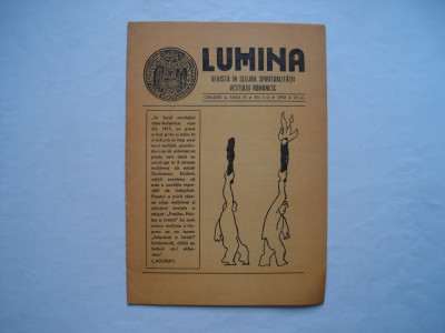 Lumina. Revista a vestului romanesc, Oradea, anul III, nr. 1-3, 1992 foto