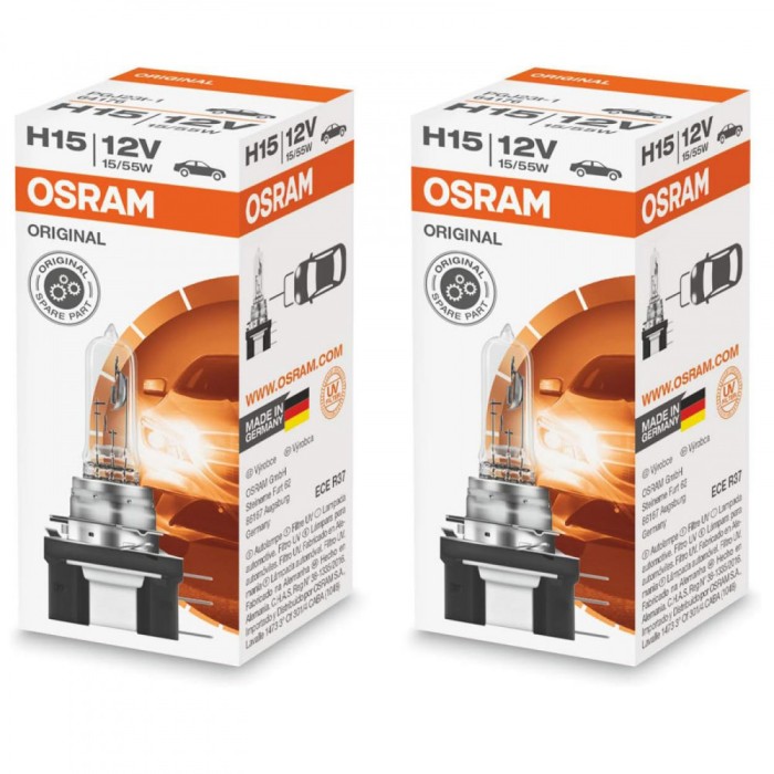 Pachet 2 becuri auto H15 12V 15 55W Osram Original