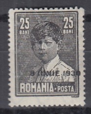 ROMANIA 1930 LP 83 h REGELE MIHAI I SUPRATIPAR 8 IUNIE 1930 GUMA ORIGINALA